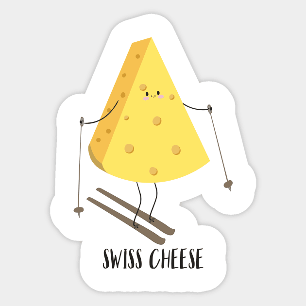 Swiss Cheese Sticker by Dreamy Panda Designs